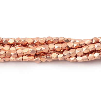 3mm Hand Polished Faceted Nugget Beads 8 inch 72 pieces