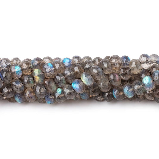 4.3mm Labradorite Micro Faceted Rondelle Beads 14 inch 110 pieces AAA