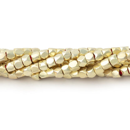 3mm Hand Polished Faceted Nugget Beads 8 inch 72 pieces