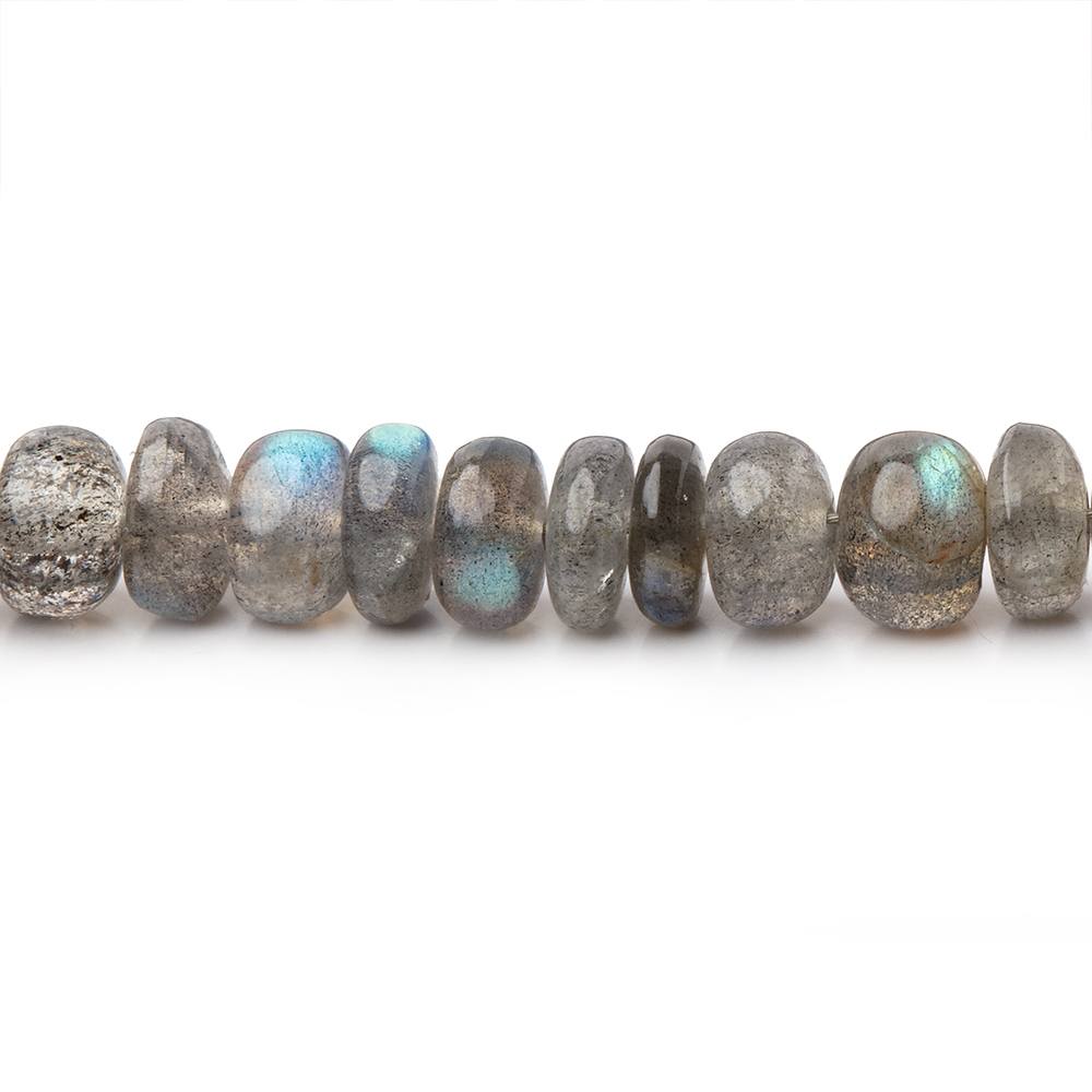 6-7mm  Labradorite Plain Rondelle Beads 9.75 inch 69 pieces