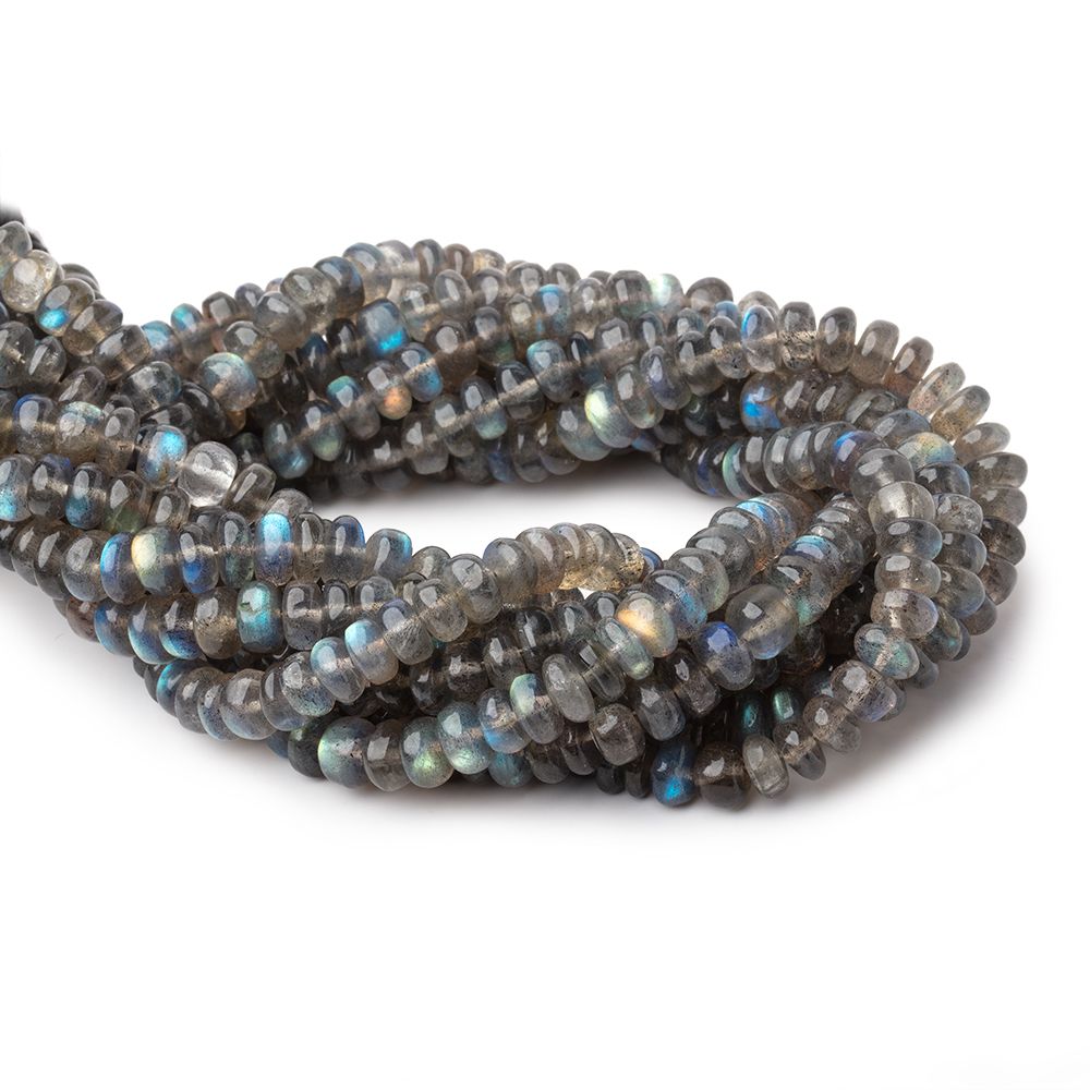 6-7mm  Labradorite Plain Rondelle Beads 9.75 inch 69 pieces