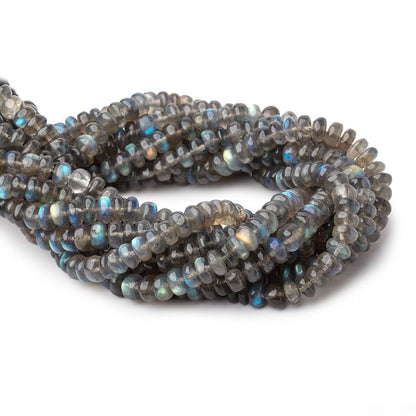 6-7mm  Labradorite Plain Rondelle Beads 9.75 inch 69 pieces
