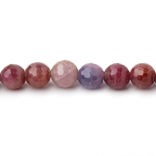 6.5-7mm Sapphire and Ruby Faceted Round 15.5 inch 60 Beads