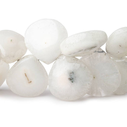 18-28mm Peacock Solar Quartz Plain Heart Beads 7 inch 22 pieces