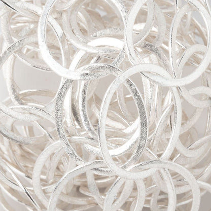 27x23mm Silver plated Brushed Oval Link Chain by the foot