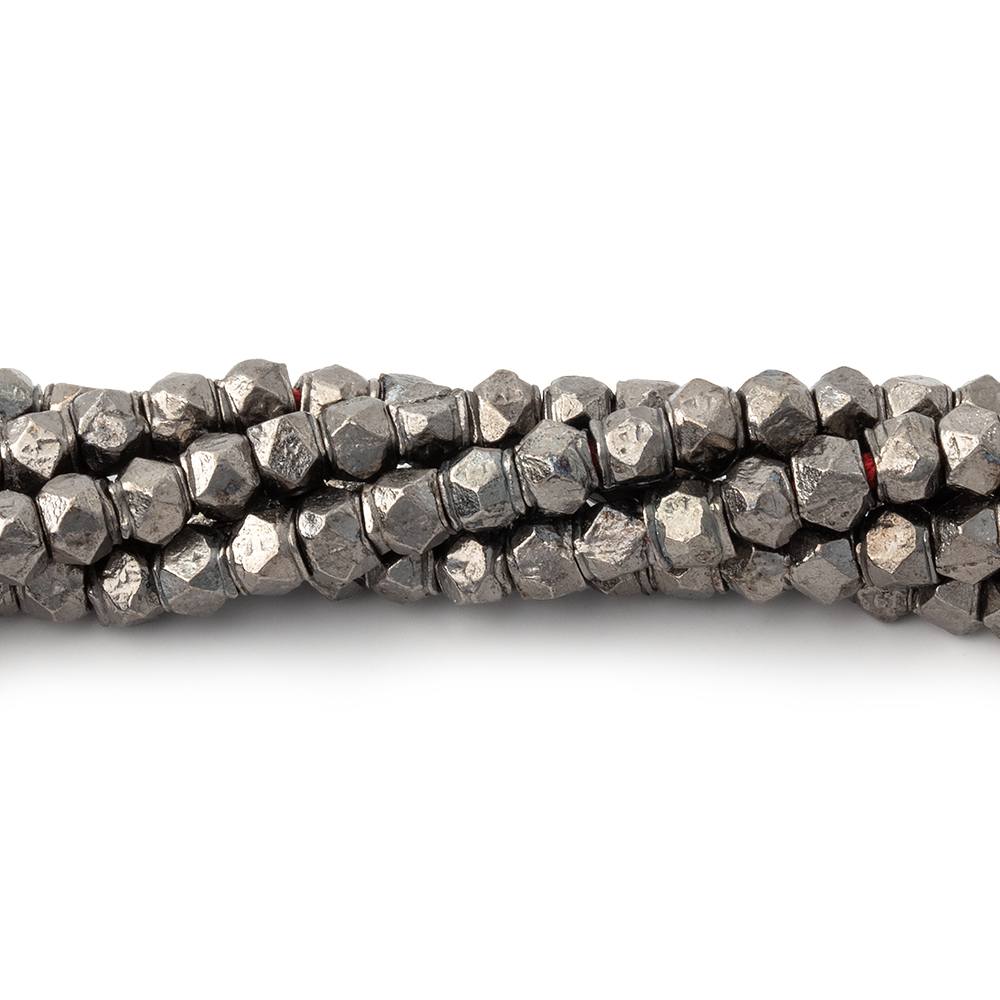 3.5mm Hand Cut Faceted Nugget Beads 8 inch 57 pieces