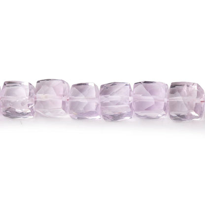 6-7mm Pink Amethyst Faceted Cube Beads 8 inch 30 pieces
