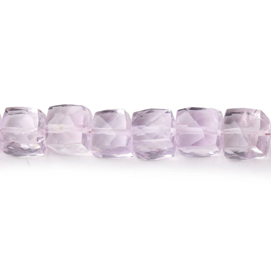 6-7mm Pink Amethyst Faceted Cube Beads 8 inch 30 pieces