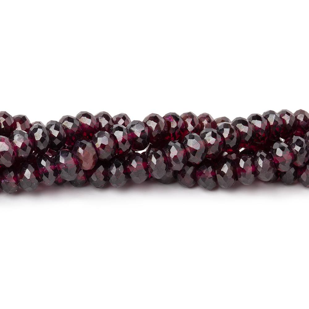 5.5mm Rhodolite Garnet Faceted Rondelles 7.75 inch 60 beads AA