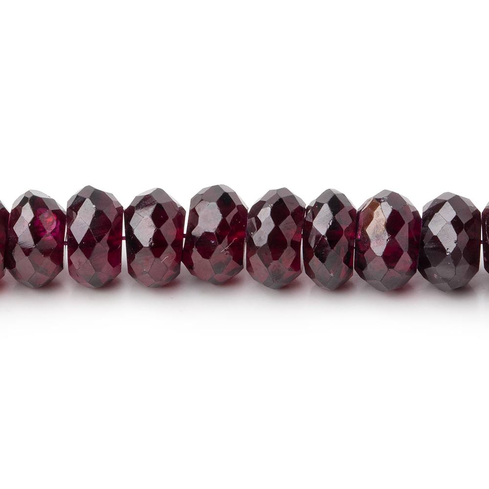 7mm Rhodolite Garnet Faceted Rondelle Beads 7.75 inch 50 pieces