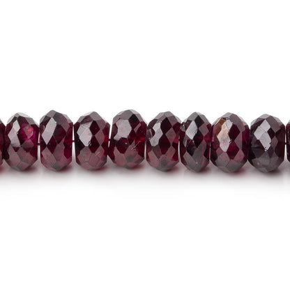 7mm Rhodolite Garnet Faceted Rondelle Beads 7.75 inch 50 pieces