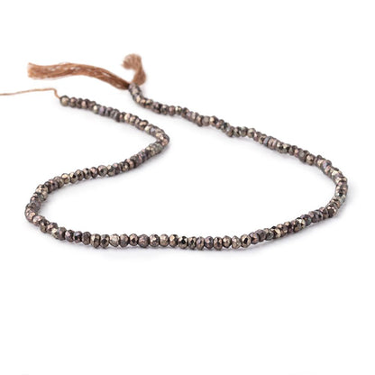 3-3.5mm Chocolate Mystic Spinel Faceted Rondelle Beads 13 inches 140 pieces