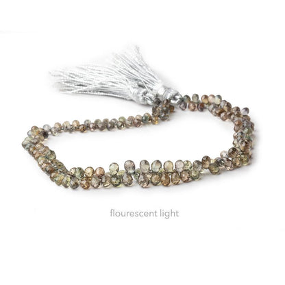 4x3mm Color Change Sapphire Faceted Tear Drop Beads 8 inch 155 pieces