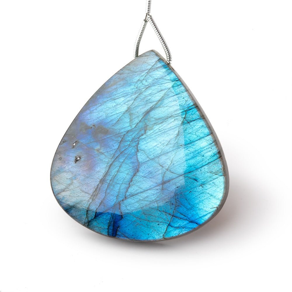 44x41x7.5mm Labradorite Plain Heart Pendant 1 AAA Focal