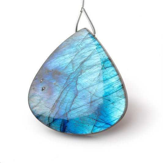 44x41x7.5mm Labradorite Plain Heart Pendant 1 AAA Focal