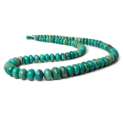 4.5-10.5mm Chrysocolla plain rondelle beads 18 inches 94 pieces A