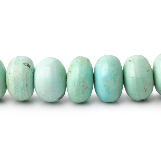 4.5-10mm Light Mongolian Turquoise Plain Rondelle 18 inches 88 Beads