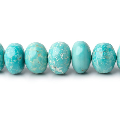 4.5-10mm Mongolian Turquoise Plain Rondelle 18 inch 88 beads