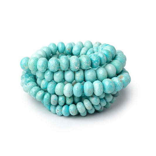 4.5-10mm Mongolian Turquoise Plain Rondelle 18 inch 88 beads