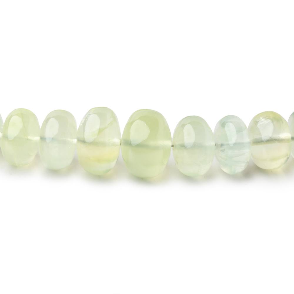 6.5-12mm Prehnite Plain Rondelle Beads 16 inch 82 pieces