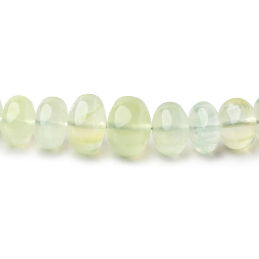 6.5-12mm Prehnite Plain Rondelle Beads 16 inch 82 pieces