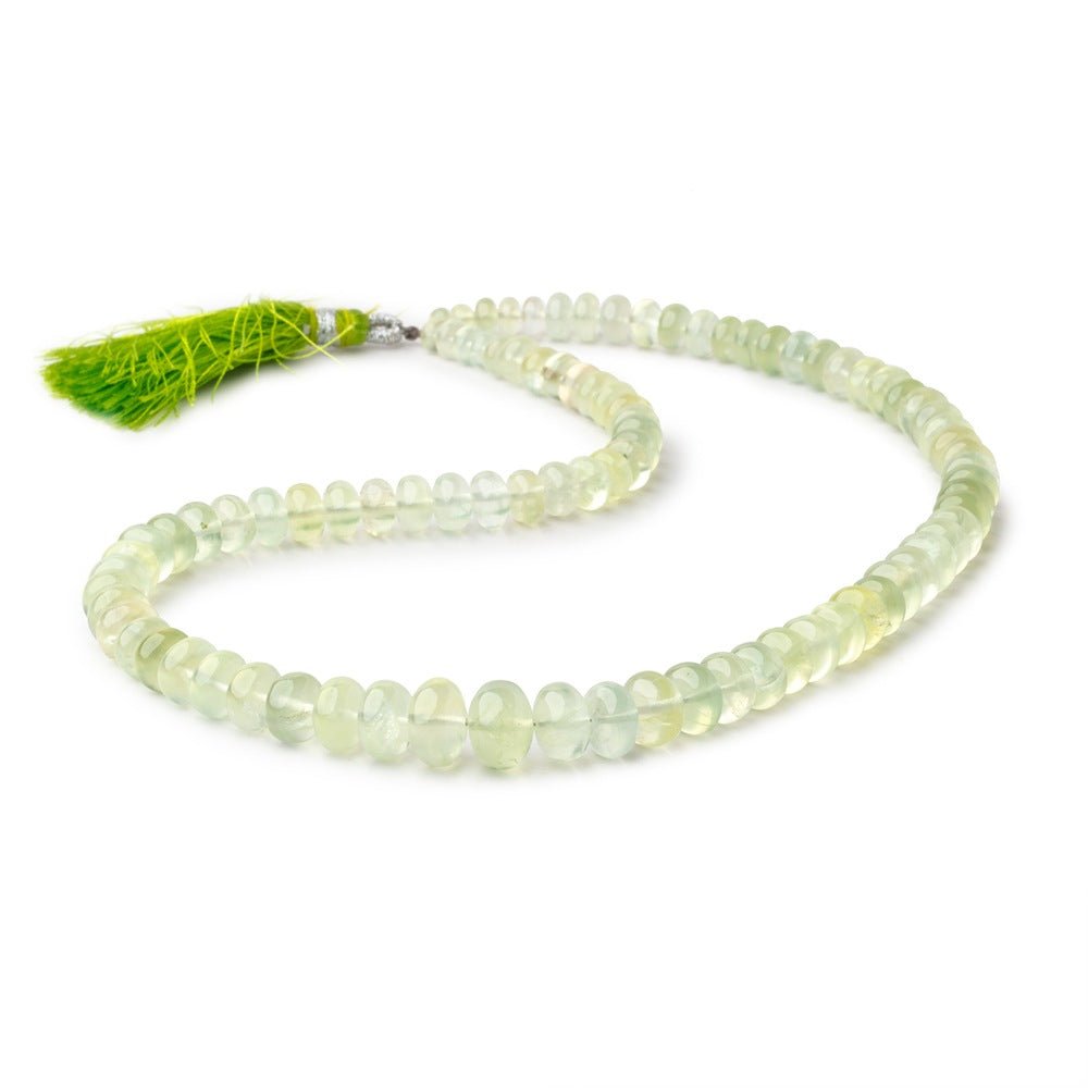 6.5-12mm Prehnite Plain Rondelle Beads 16 inch 82 pieces