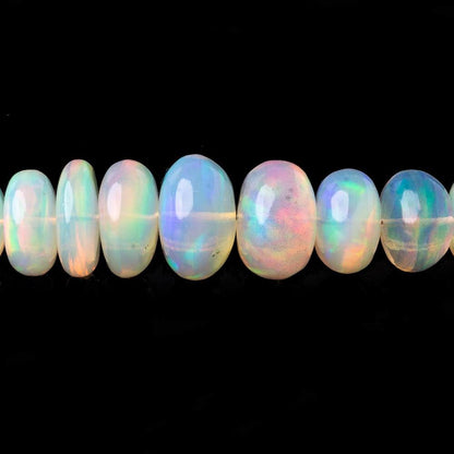 4.5-11.5mm Ethiopian Opal plain rondelle beads 19 inch 122 pieces AAA Grade
