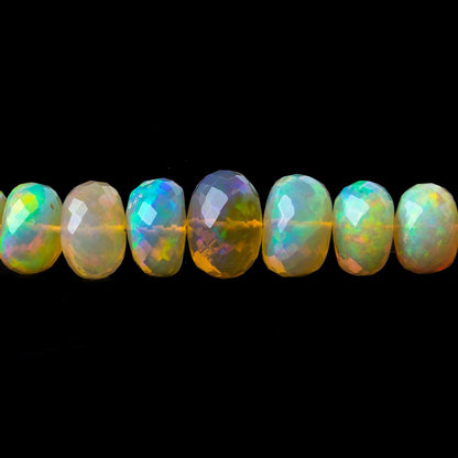 4.5-11mm Golden Ethiopian Opal faceted rondelle beads 16 inch 109 pieces