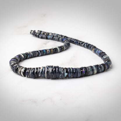 4.5-12.5mm Australian Opal Faceted Heishi Beads 16 inch 212 pieces AAA