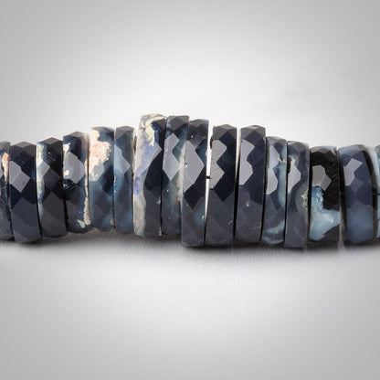 4.5-12.5mm Australian Opal Faceted Heishi Beads 16 inch 212 pieces AAA