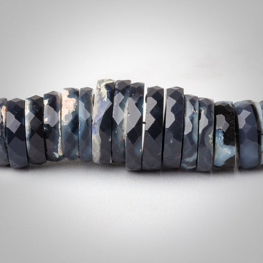 4.5-12.5mm Australian Opal Faceted Heishi Beads 16 inch 212 pieces AAA