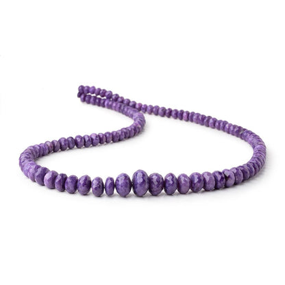 4.5-12mm Charoite Faceted Rondelle Beads 18 inch 96 pieces AAA