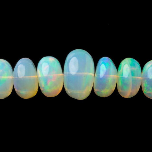 4.5-13mm Cream Ethiopian Opal Plain Rondelle beads 22 inch 134 pieces AAA