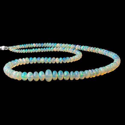 4.5-13mm Cream Ethiopian Opal Plain Rondelle beads 22 inch 134 pieces AAA
