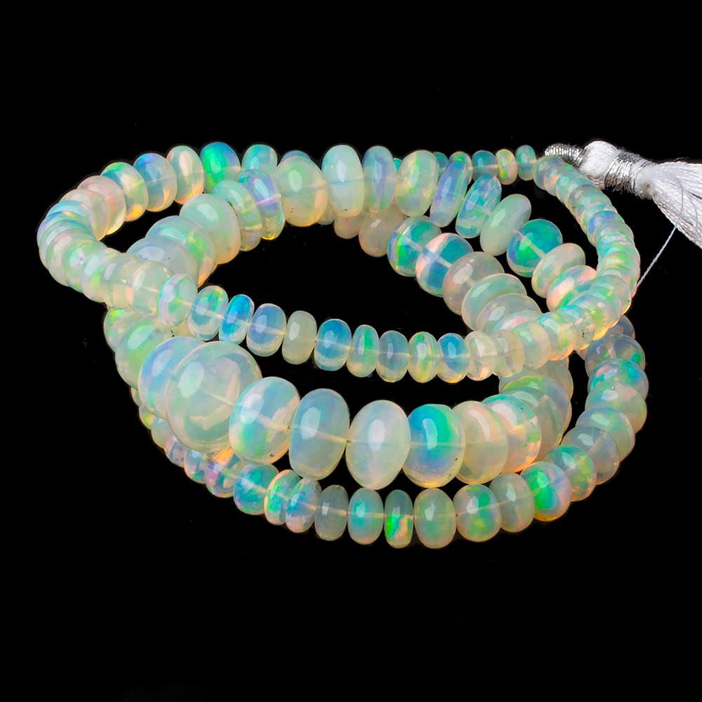 4.5-13mm Cream Ethiopian Opal Plain Rondelle beads 22 inch 134 pieces AAA