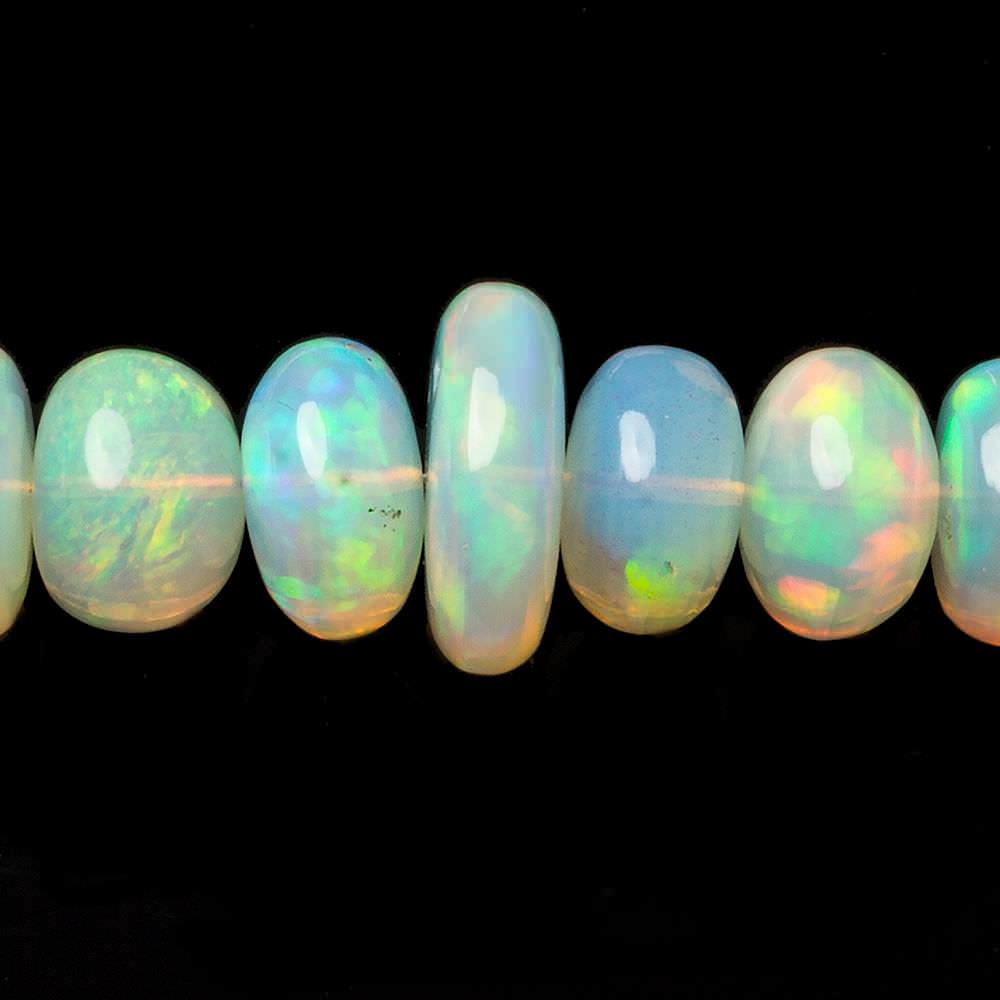 4.5-14mm Cream Ethiopian Opal Plain Rondelle beads 24 inch 131 pieces