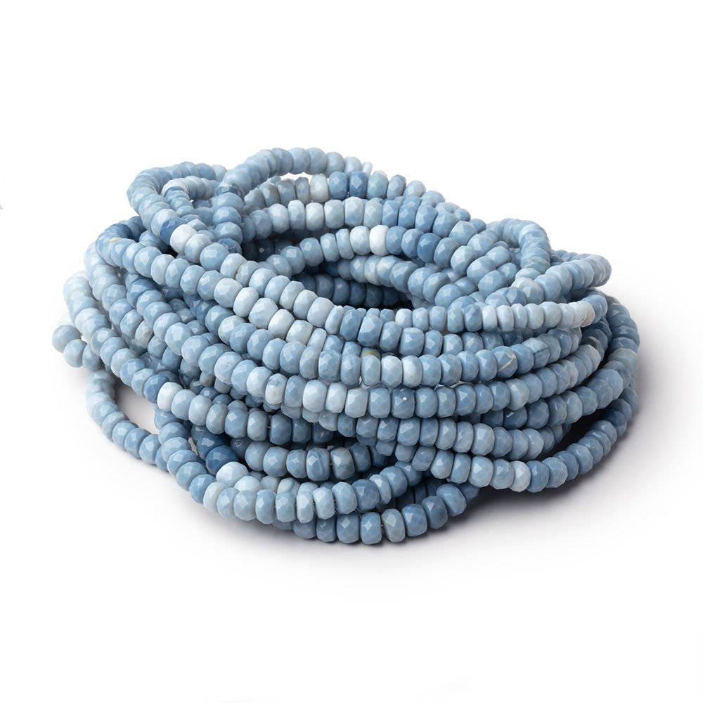 4.5-5.5mm Owyhee Blue Opal Faceted Rondelle Beads 16 inch 124 pieces