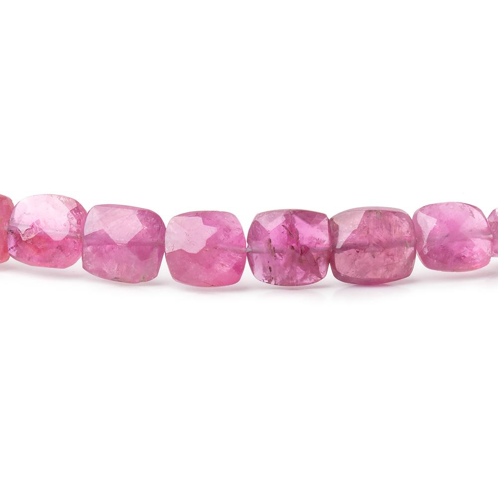 4.5-5.5mm Pink Tourmaline Faceted Cushion Beads 16 inch 72 pieces AA