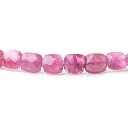 4.5-5.5mm Pink Tourmaline Faceted Cushion Beads 16 inch 72 pieces AA