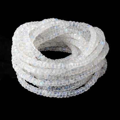 4.5-5.5mm Rainbow Moonstone Faceted Rondelle Beads 16 inch 142 pieces