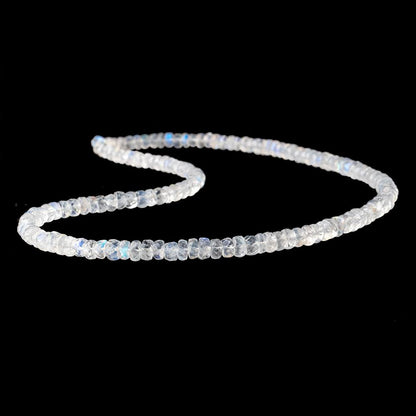 4.5-5.5mm Rainbow Moonstone Faceted Rondelle Beads 16 inch 142 pieces