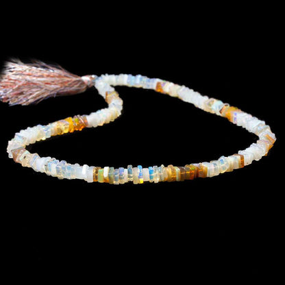 4.5-5mm Ethiopian Opal plain square heshi beads 16 inch 230 pieces A