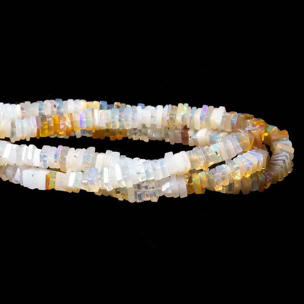 4.5-5mm Ethiopian Opal plain square heshi beads 16 inch 230 pieces A