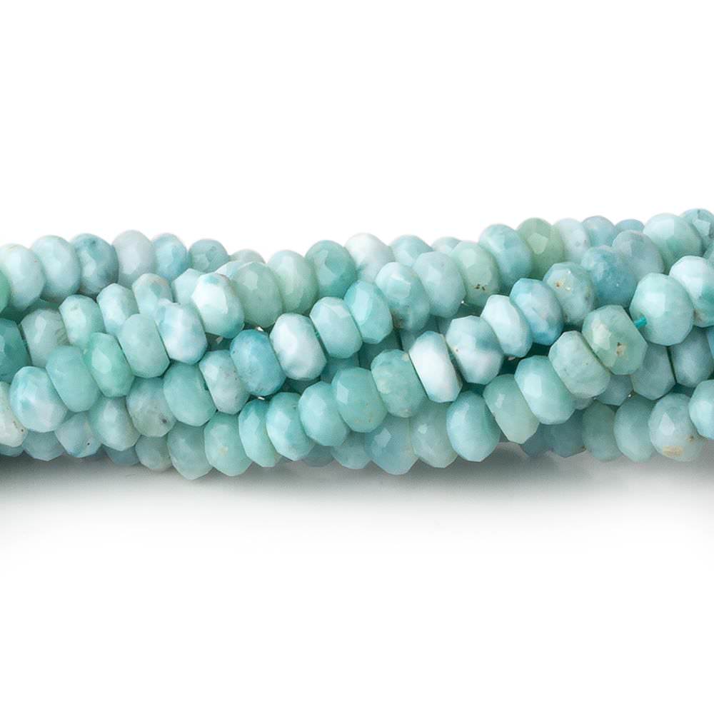 4.5-5mm Larimar Faceted rondelle beads 13 inch 110 pieces A