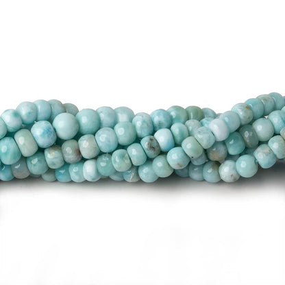 5-5.5mm Larimar plain rondelles 14 inch 82 beads A