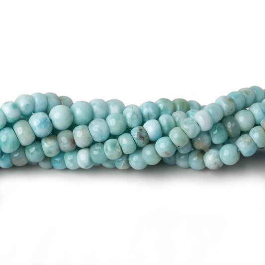 5-5.5mm Larimar plain rondelles 14 inch 82 beads A