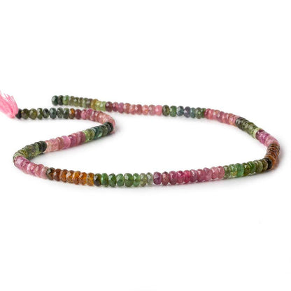 4.5-5mm Multi Color Tourmaline Beads Faceted Rondelle 14.5 inch 160 pcs