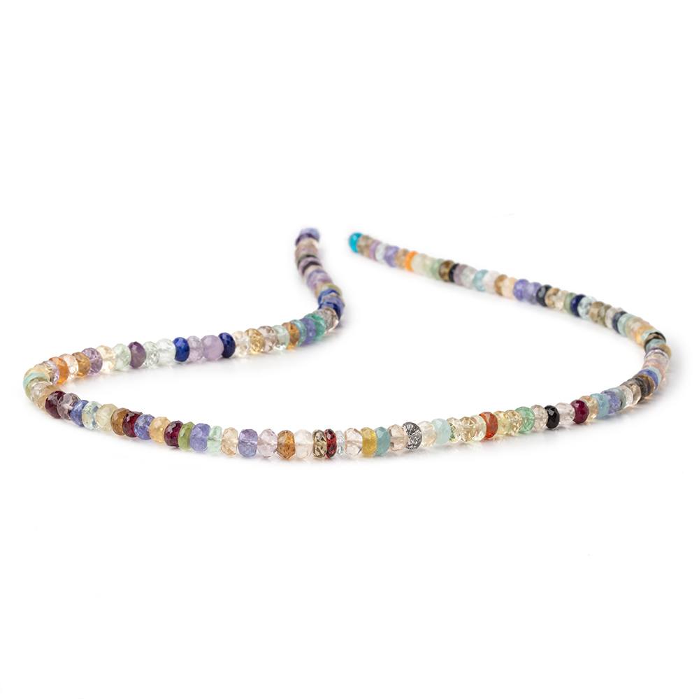 4.5-5mm Multi Gemstone Faceted Rondelle Beads 16 inch 142 pieces