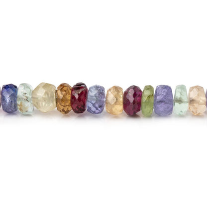 4.5-5mm Multi Gemstone Faceted Rondelle Beads 16 inch 142 pieces