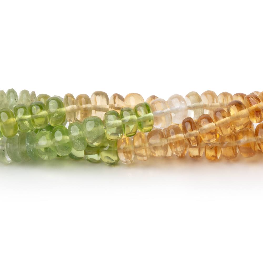 4.5-5mm Multi Gemstone Plain Rondelle Beads 17.5 inch 172 pieces